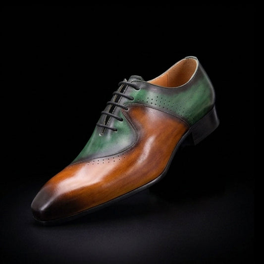 The Dressage – Brown & Purple Formal Oxford | Leather Shoe