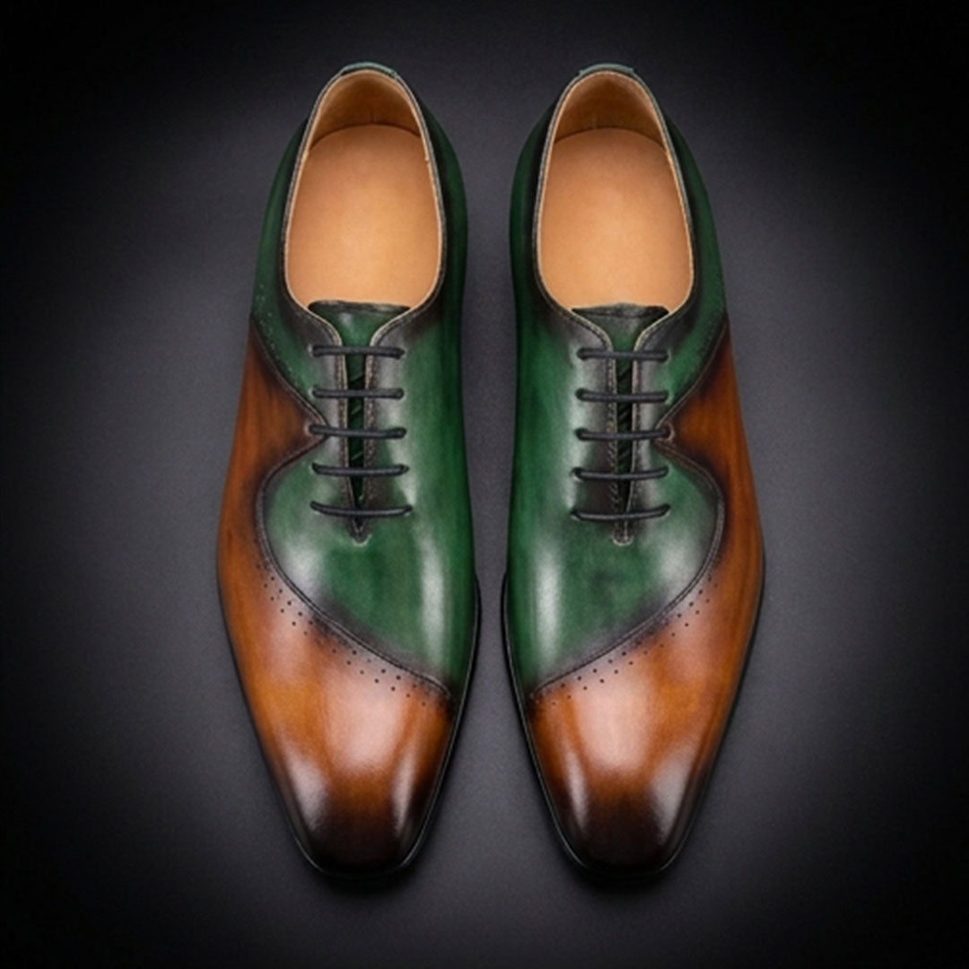 The Dressage – Brown & Purple Formal Oxford | Leather Shoe