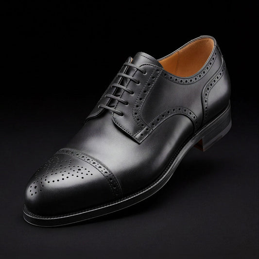 The Wayfarer – Black Calf Leather Oxford | Leather Shoe