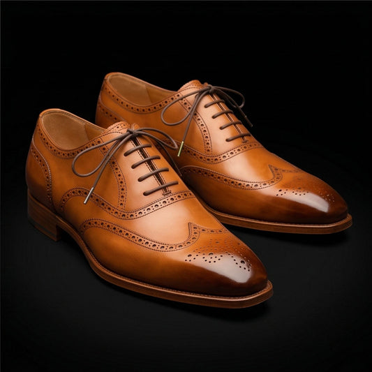 The Burnish – Dual Tone Brown Wingtip Brogue | Leather Shoe