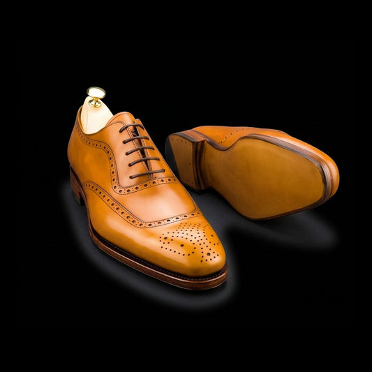 The Lucca – Tan Brown Formal Lace Up Oxford | Leather Shoe