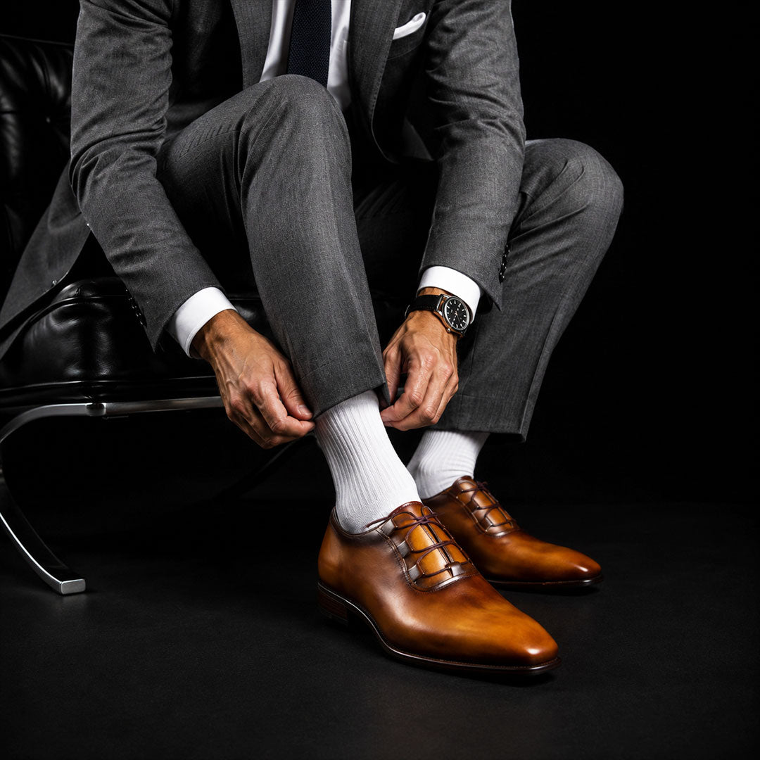 The Igualada – Tan Patina Luxury Dress | Leather Shoe