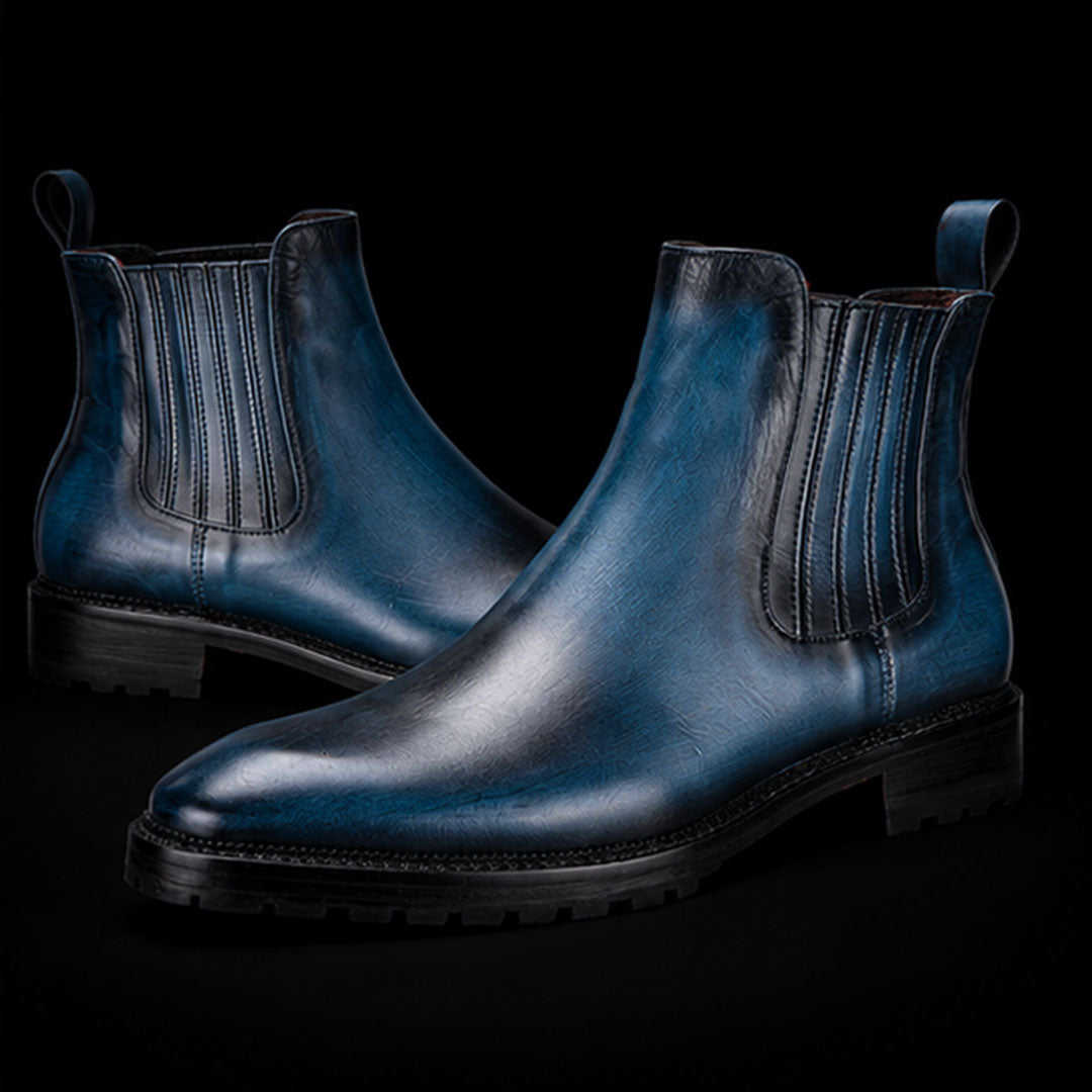 The Holm – Navy Calf Leather Chelsea Boots | Leather Shoe