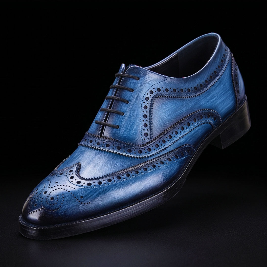 The Sovereign Navy – Full-Grain Wingtip Brogue | Leather Shoe