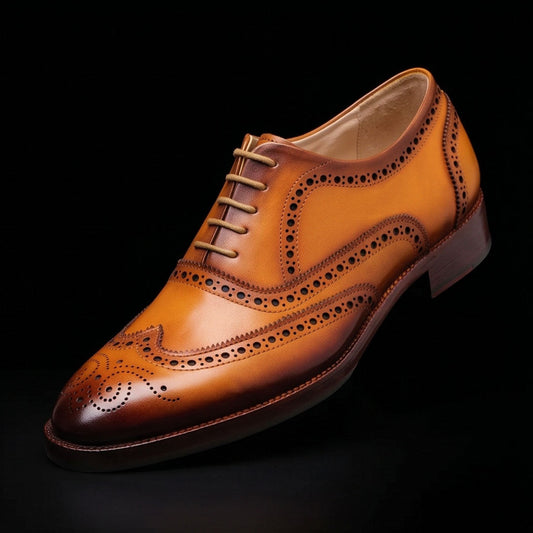 The Vachetta – Tan Wingtip Brogue Oxford | Leather Shoe