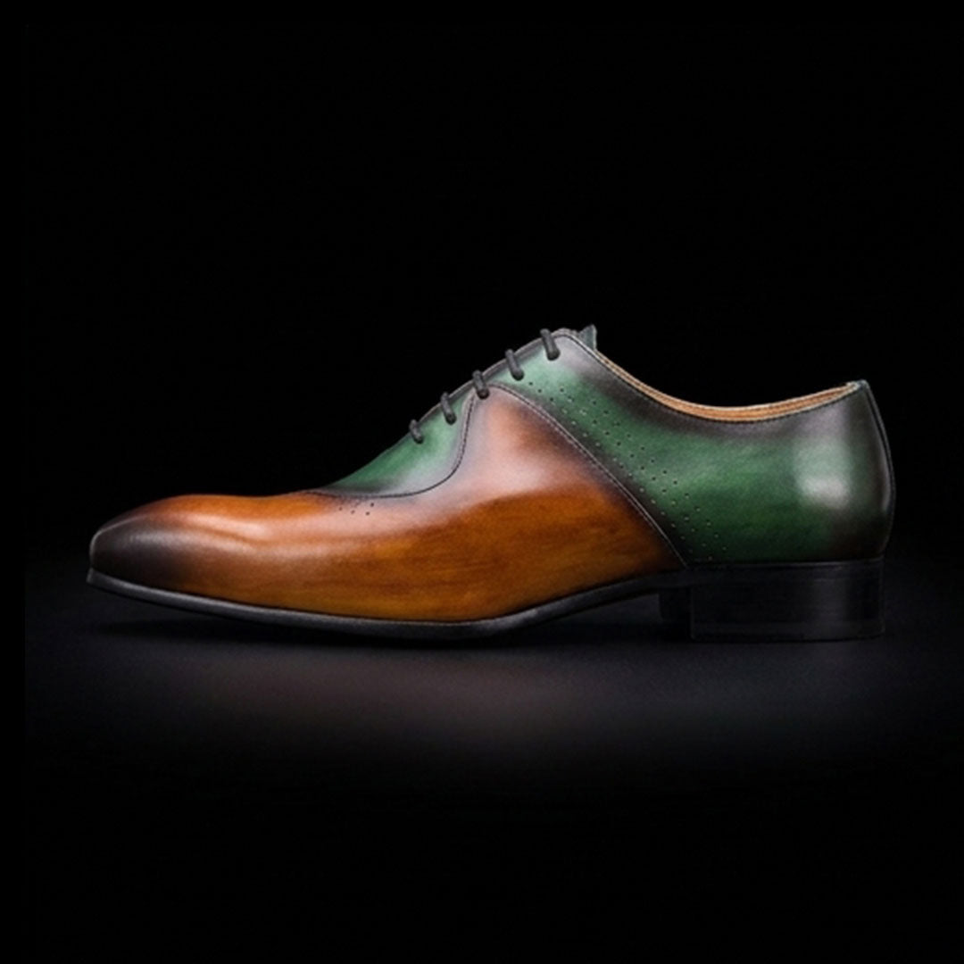 The Dressage – Brown & Purple Formal Oxford | Leather Shoe
