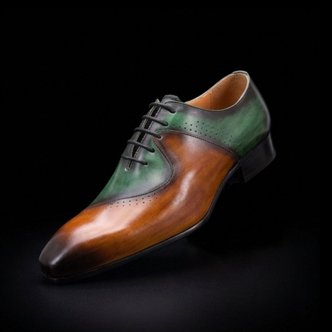 The Dressage – Brown & Purple Formal Oxford | Leather Shoe