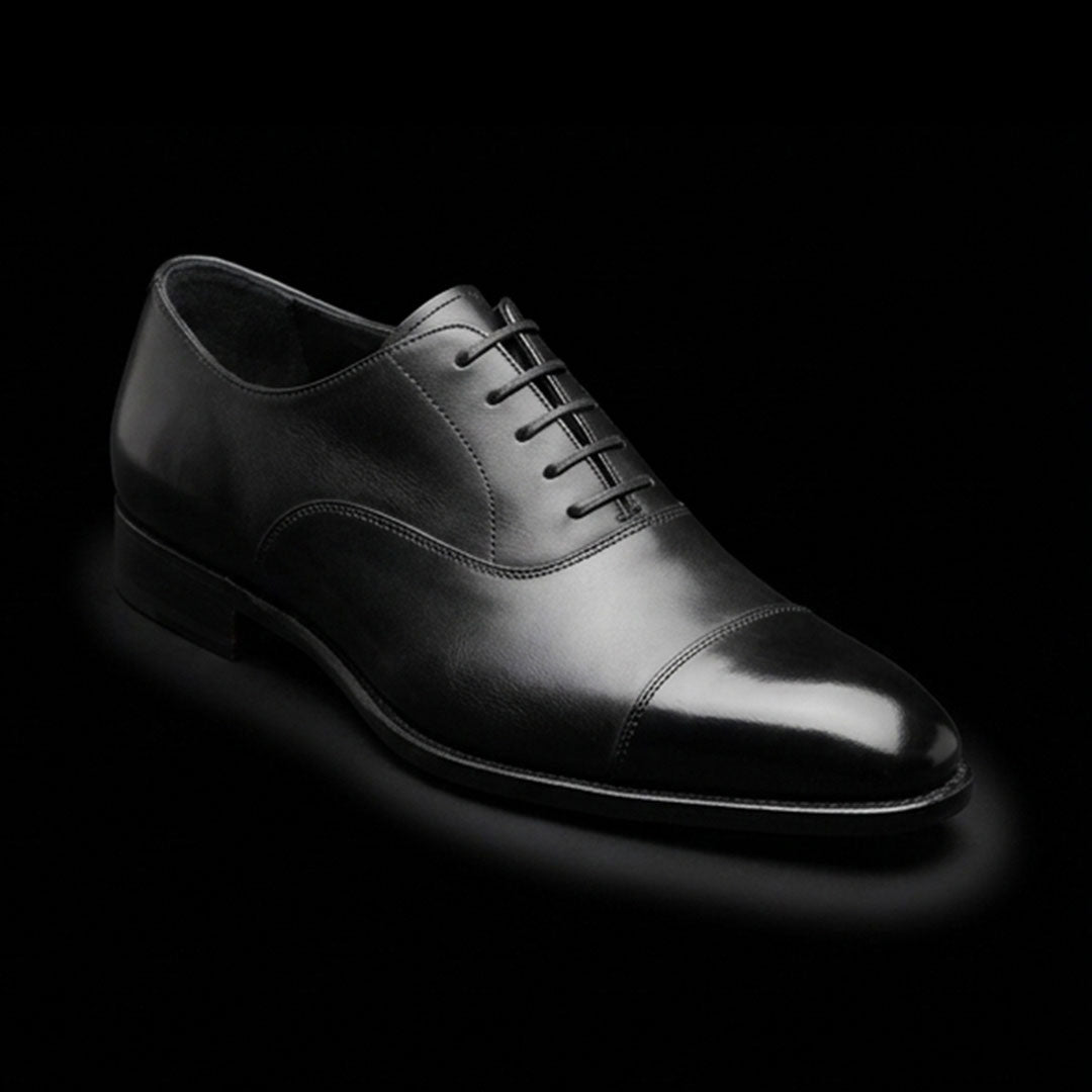 The Ancona – Black Calf Leather Luxury Ankle Boots | Leather Shoe
