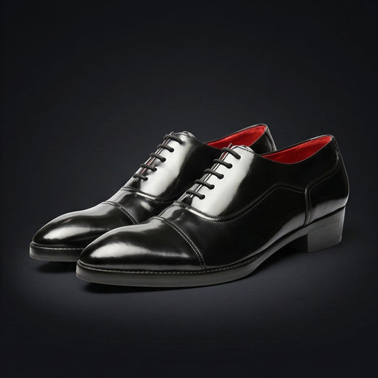 The Regent Black – Cap Toe Oxford | Leather Shoe