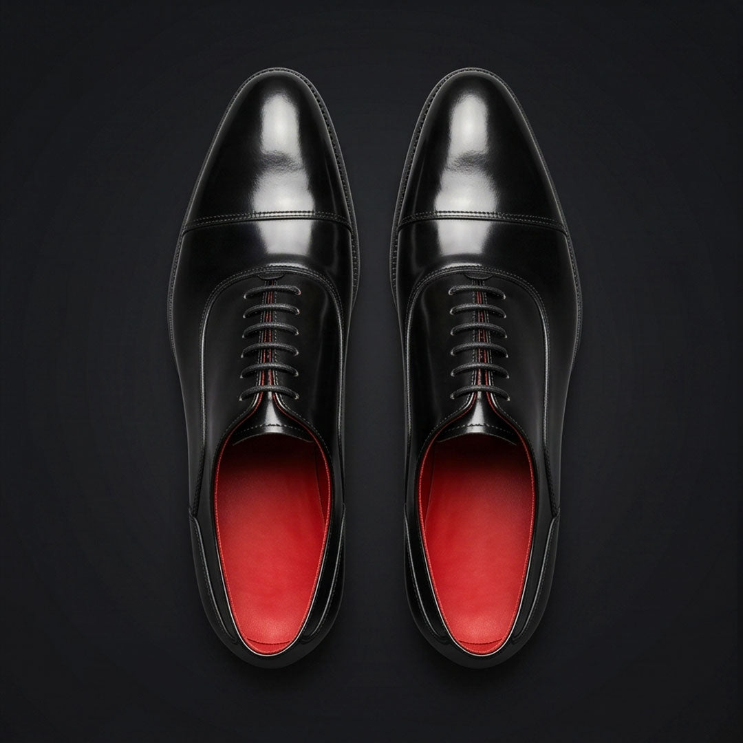 The Regent Black – Cap Toe Oxford | Leather Shoe