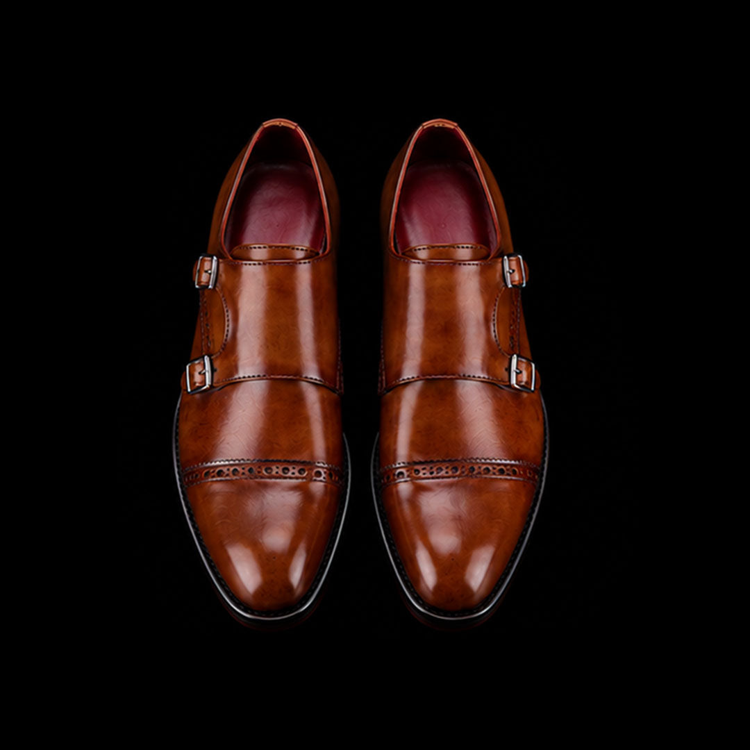 The Knoll – Brown Cap Toe Single Monk Strap | Leather Shoe