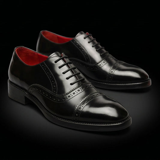 The Bridle – Black Calfskin Cap Toe Oxford | Leather Shoe