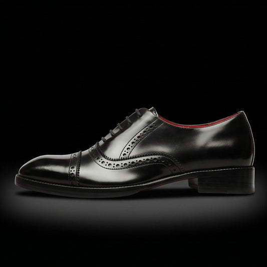 The Bridle – Black Calfskin Cap Toe Oxford | Leather Shoe