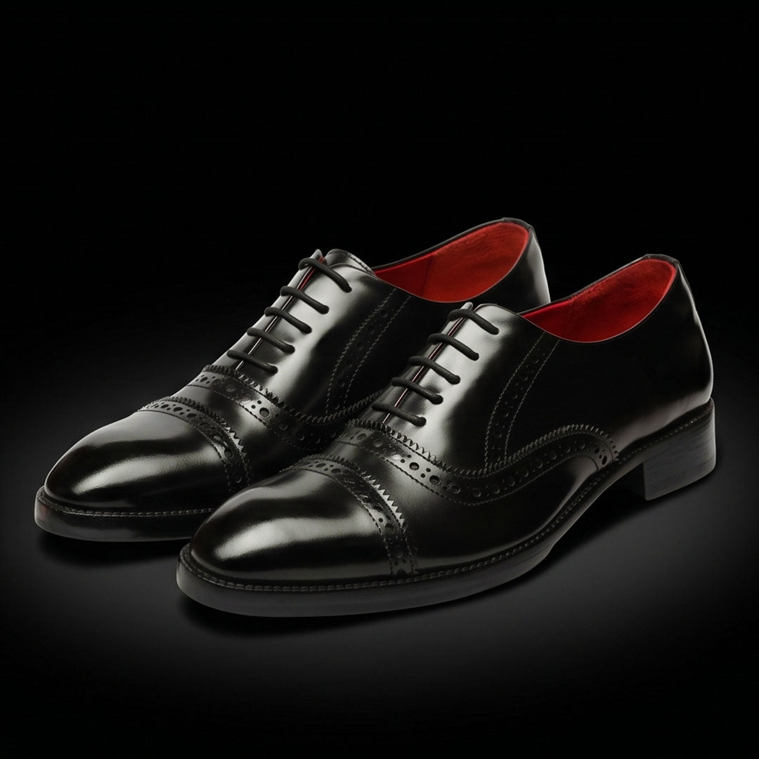 The Bridle – Black Calfskin Cap Toe Oxford | Leather Shoe