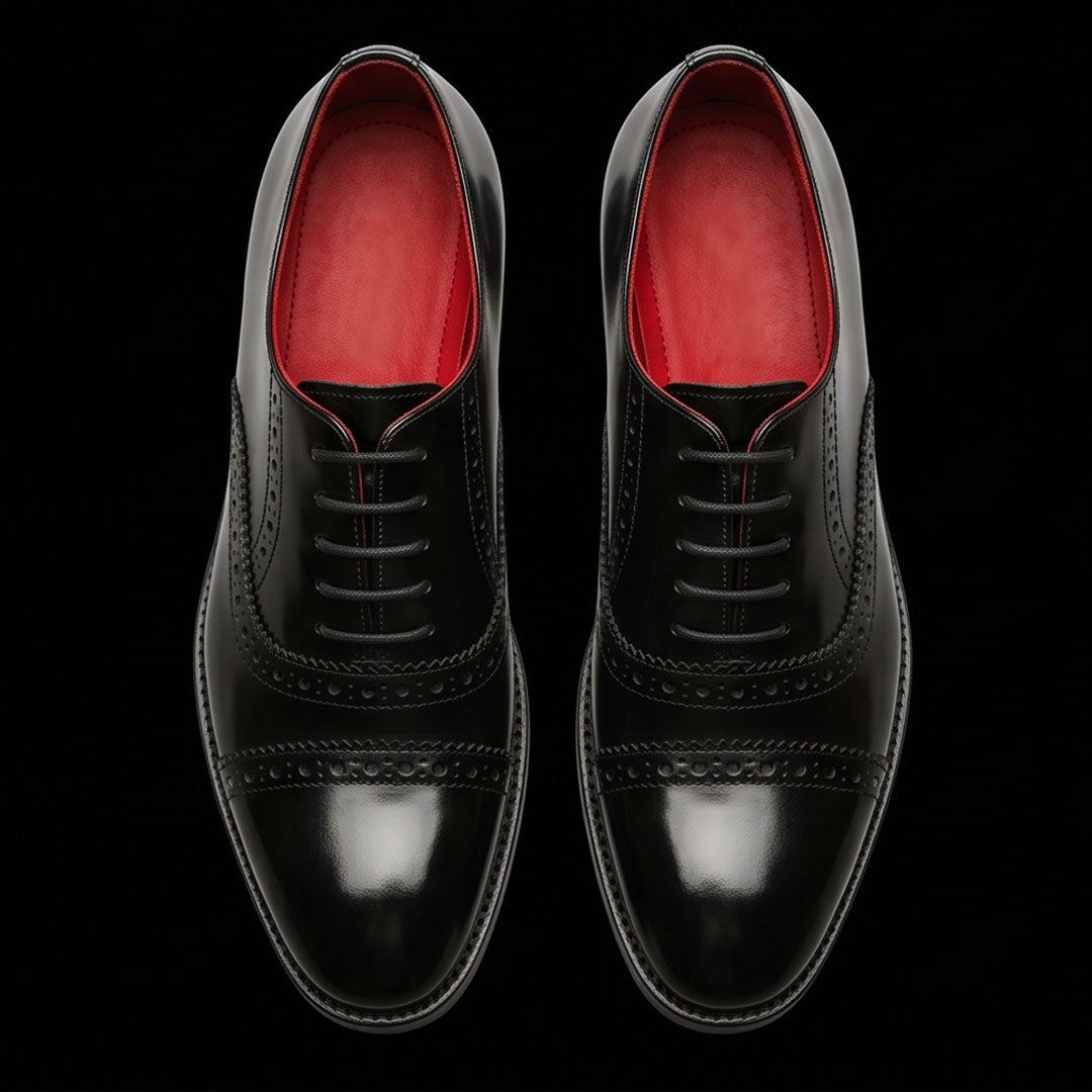 The Bridle – Black Calfskin Cap Toe Oxford | Leather Shoe