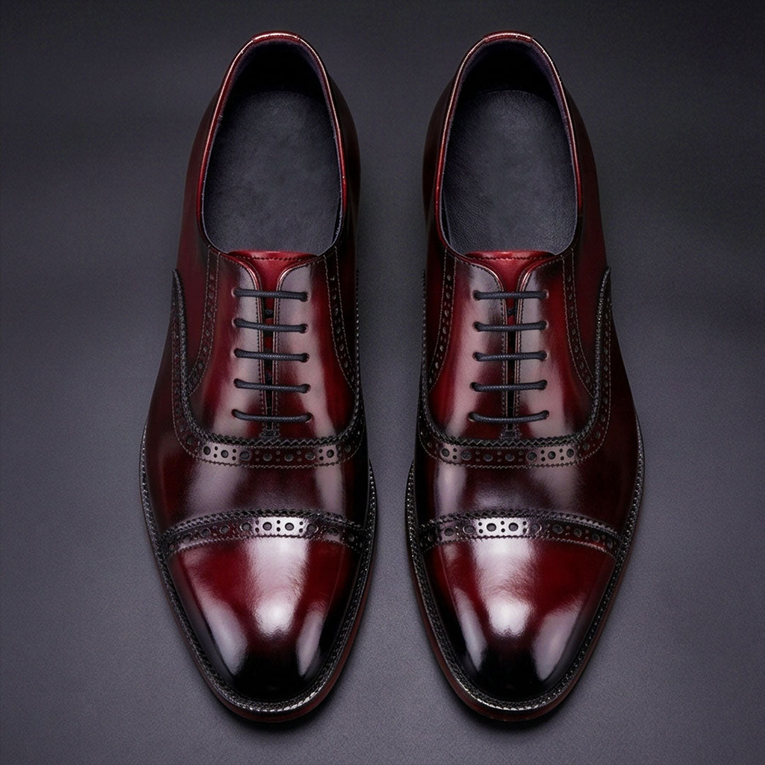 The Lord – Wine Red Cap Toe Oxford | Leather Shoe