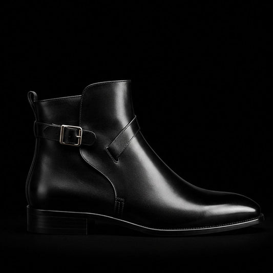 The Cobbler – Black Calf Leather Jodhpur Boots | Leather Shoe