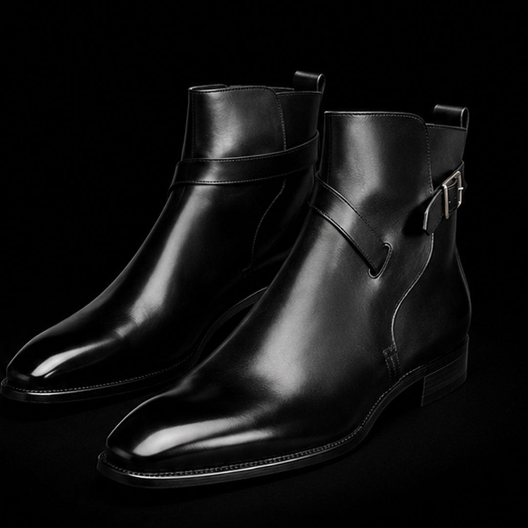 The Cobbler – Black Calf Leather Jodhpur Boots | Leather Shoe