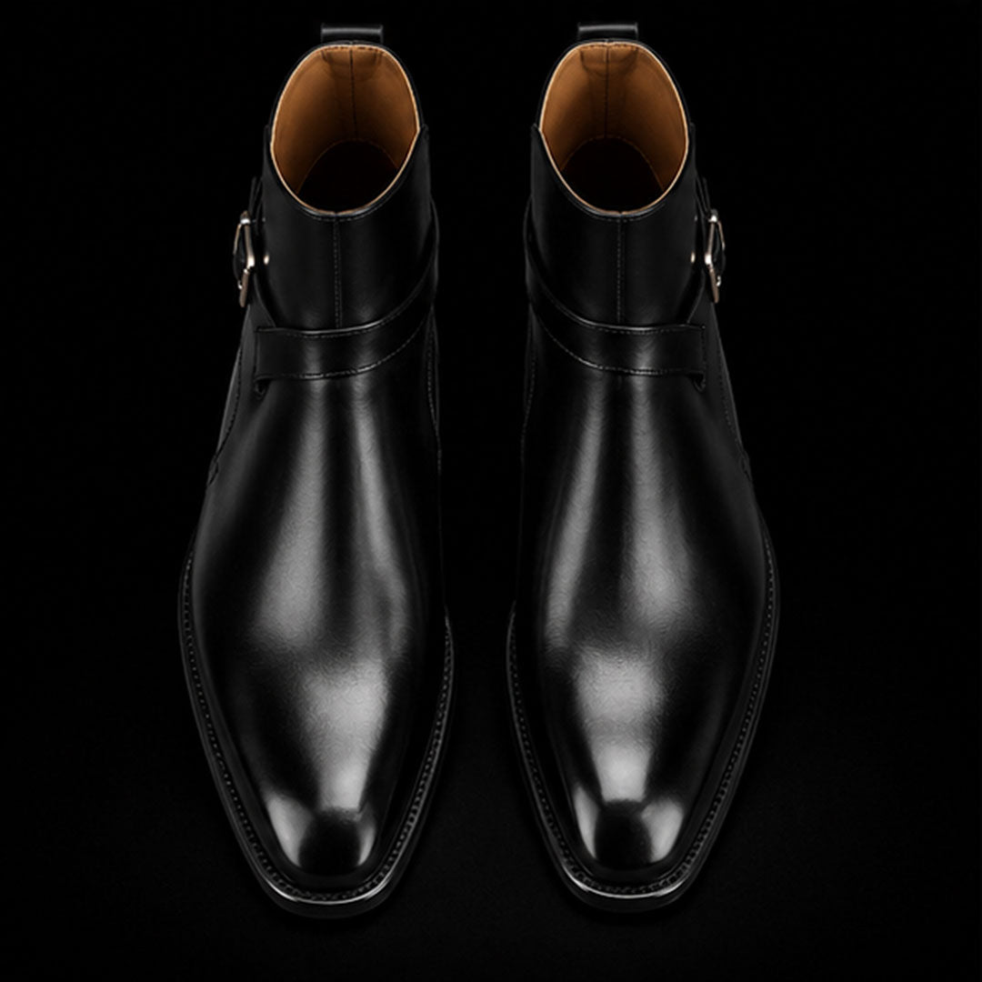 The Cobbler – Black Calf Leather Jodhpur Boots | Leather Shoe