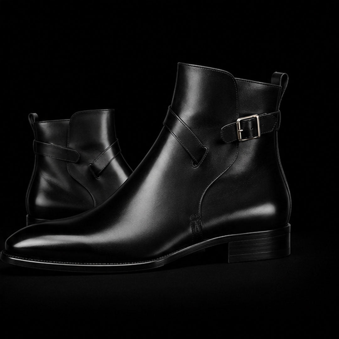 The Cobbler – Black Calf Leather Jodhpur Boots | Leather Shoe