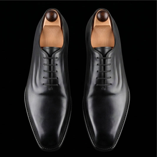 The Rowel – Black Calf Leather Formal Oxford | Leather Shoe