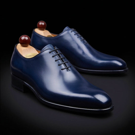 The Sumac – Blue Patina Whole Cut Oxford | Leather Shoe