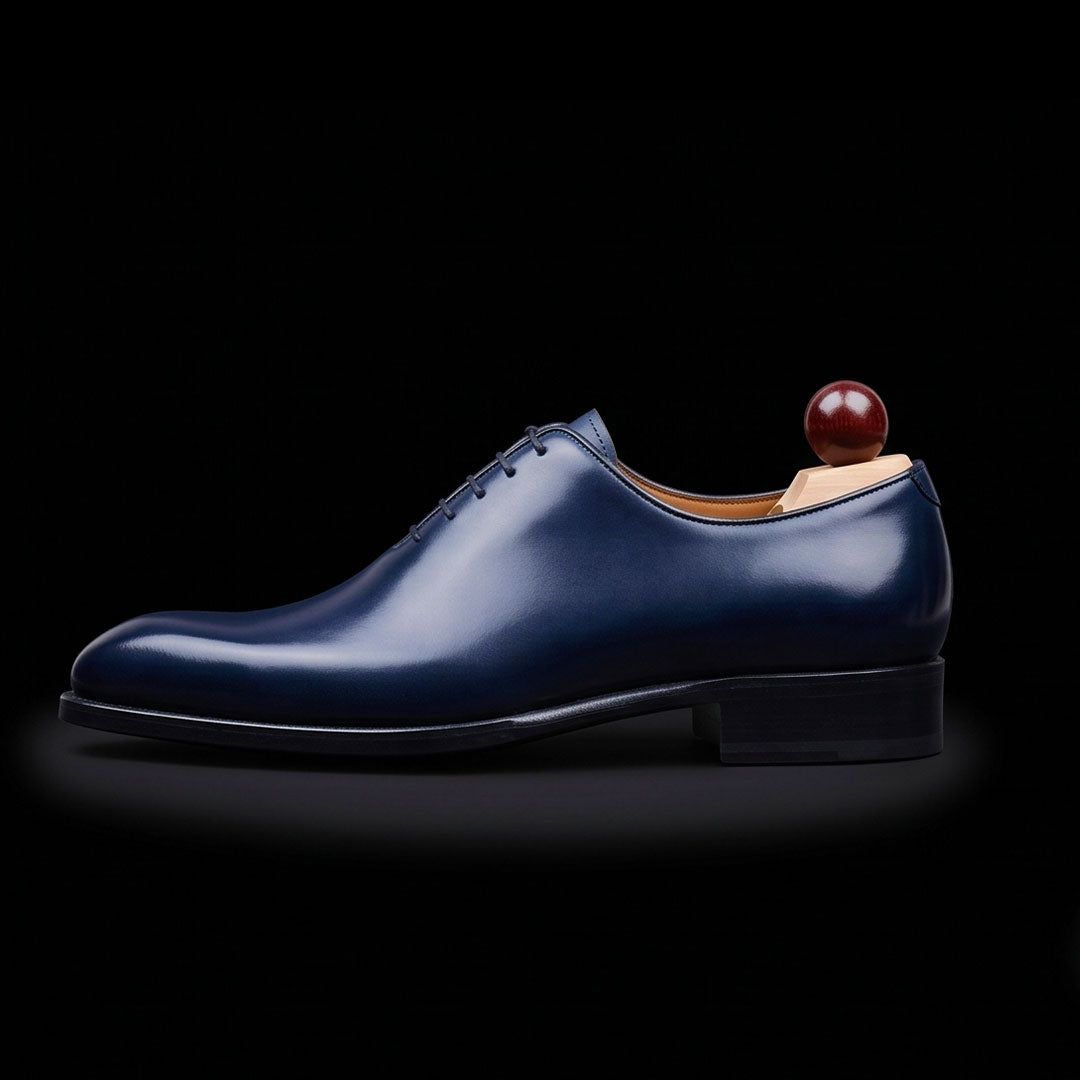 The Sumac – Blue Patina Whole Cut Oxford | Leather Shoe