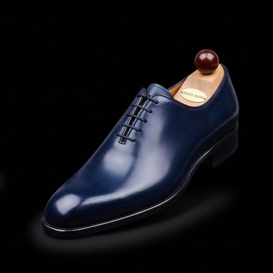 The Sumac – Blue Patina Whole Cut Oxford | Leather Shoe