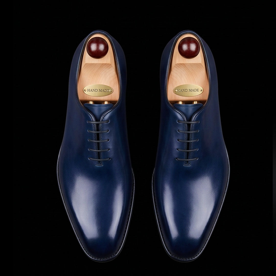 The Sumac – Blue Patina Whole Cut Oxford | Leather Shoe