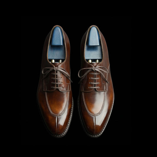 The Alum – Brown Patina Slip-Toe Oxford | Leather Shoe