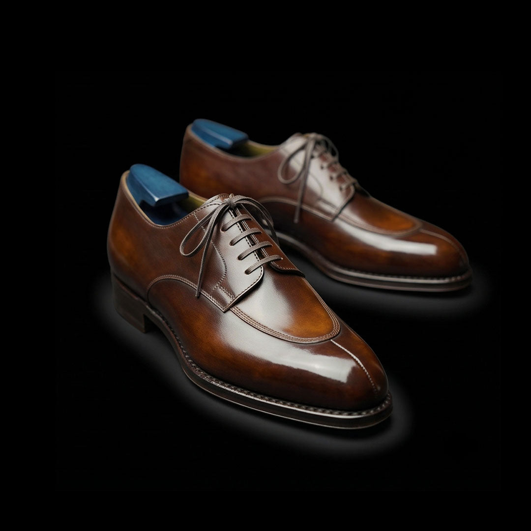 The Alum – Brown Patina Slip-Toe Oxford | Leather Shoe