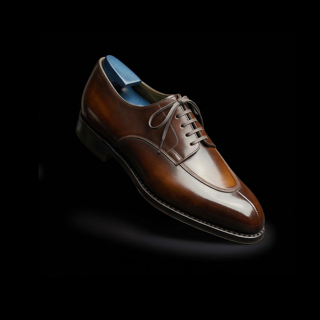 The Alum – Brown Patina Slip-Toe Oxford | Leather Shoe