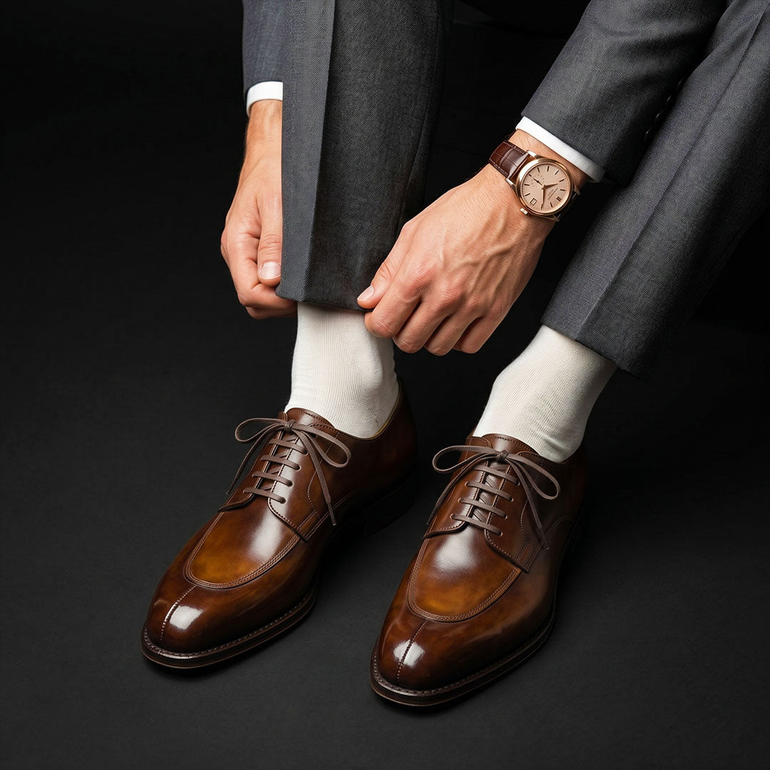 The Alum – Brown Patina Slip-Toe Oxford | Leather Shoe