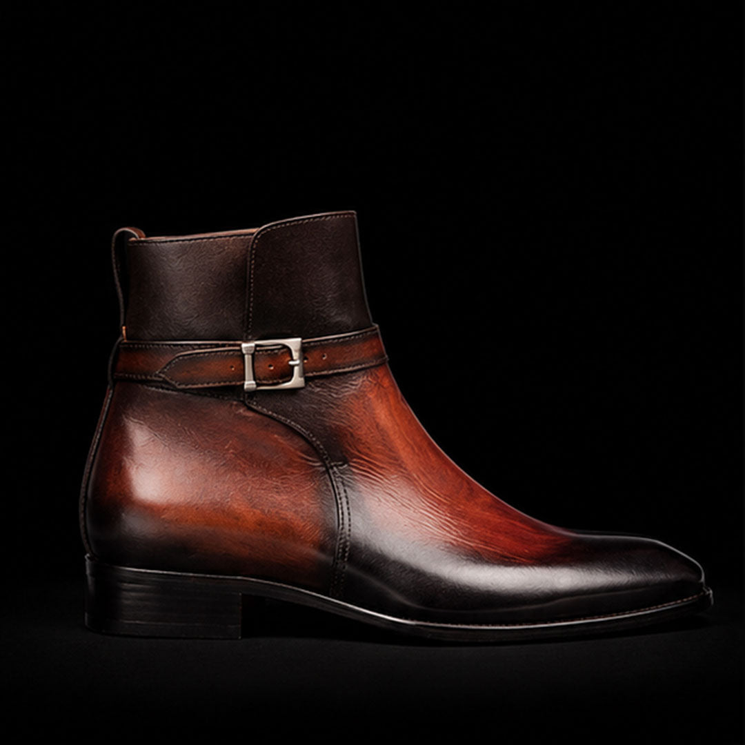 The Ghillie – Brown Patina Jodhpur Ankle Boots | Leather Shoe