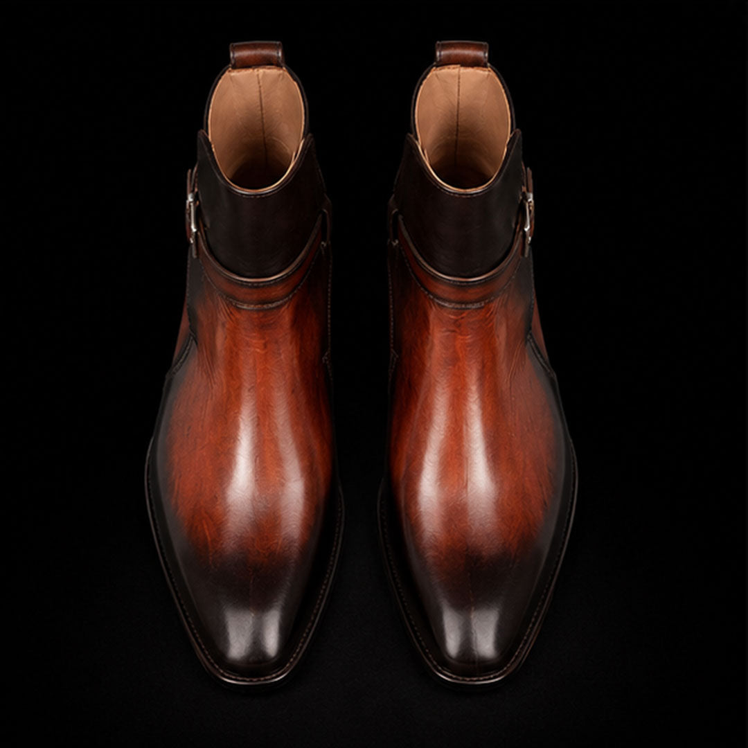 The Ghillie – Brown Patina Jodhpur Ankle Boots | Leather Shoe