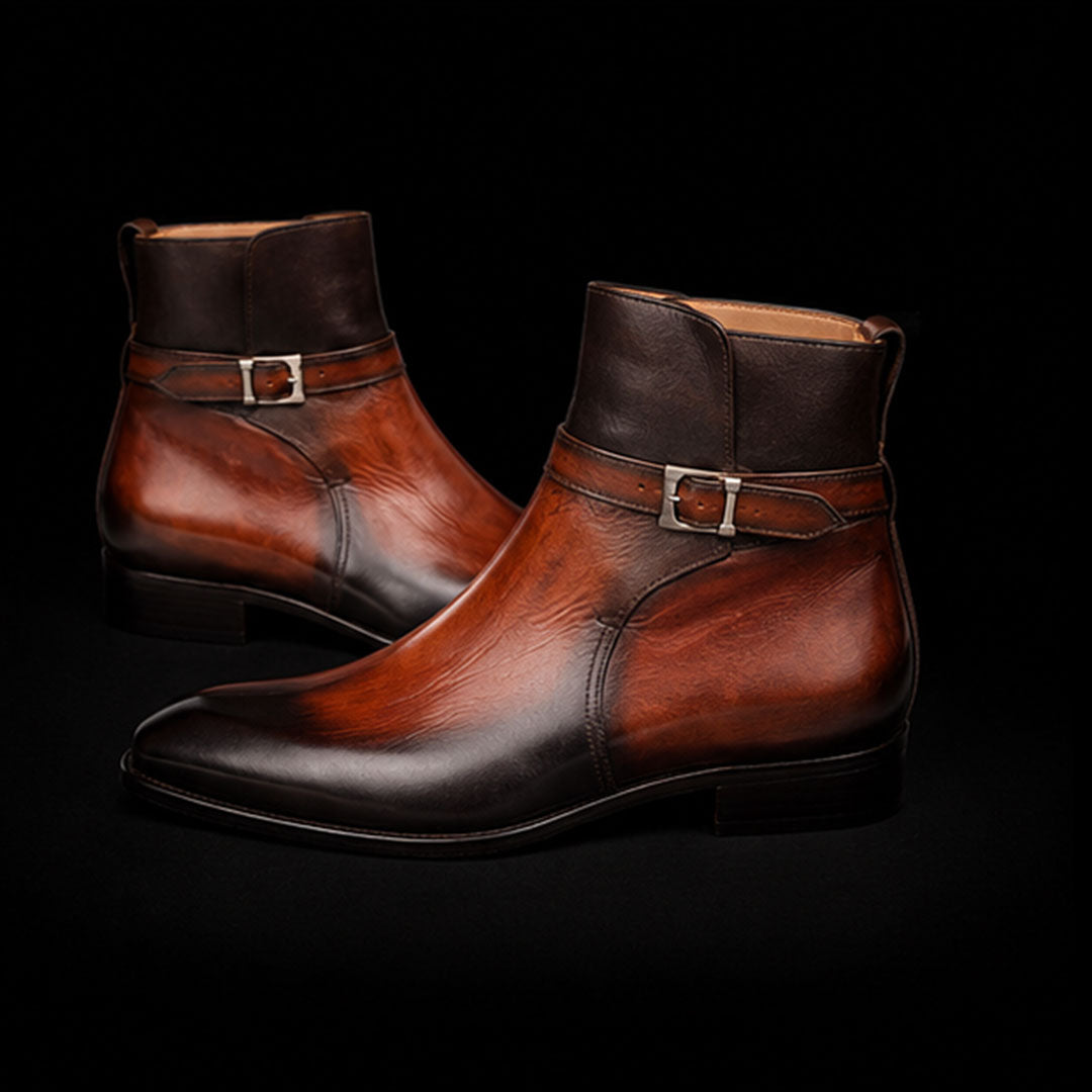 The Ghillie – Brown Patina Jodhpur Ankle Boots | Leather Shoe