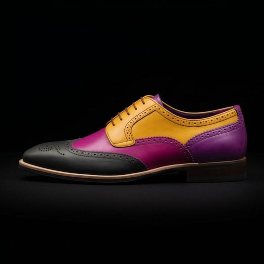 The Catechu – Tri-Tone Wingtip Brogue Oxford | Leather Shoe