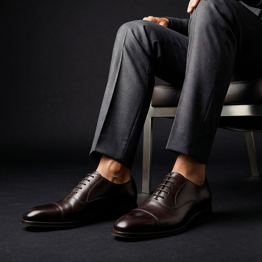 The Almería – Black Calf Leather Formal Oxford | Leather Shoe