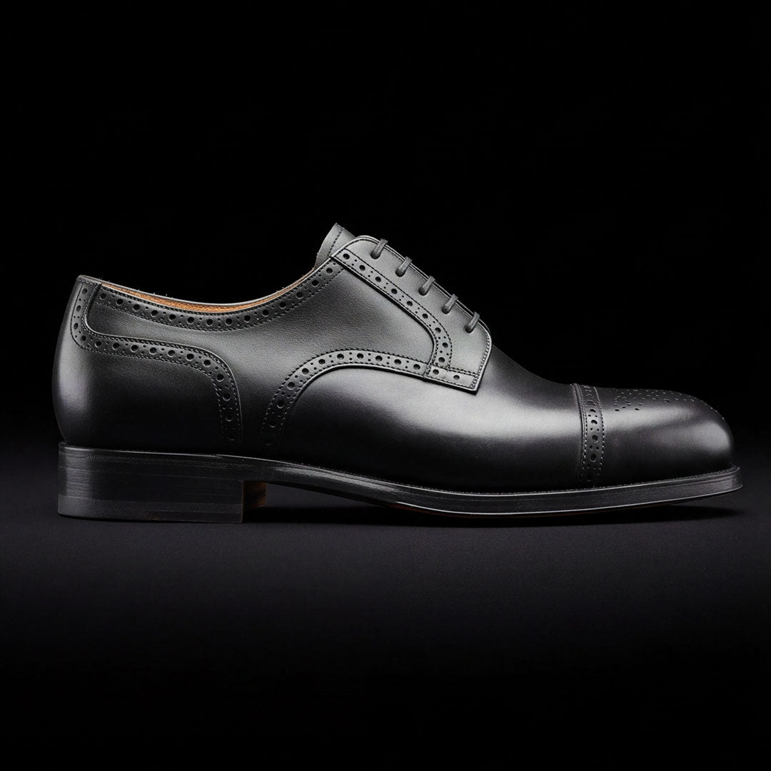 The Wayfarer – Black Calf Leather Oxford | Leather Shoe