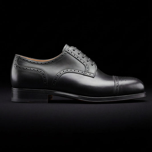 The Wayfarer – Black Calf Leather Oxford | Leather Shoe