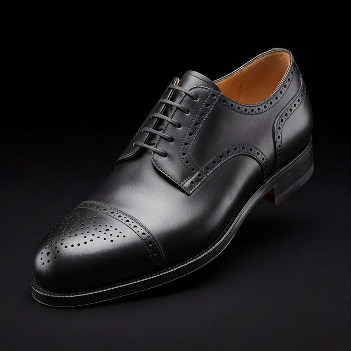 The Wayfarer – Black Calf Leather Oxford | Leather Shoe