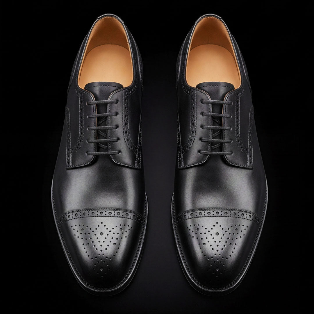 The Wayfarer – Black Calf Leather Oxford | Leather Shoe