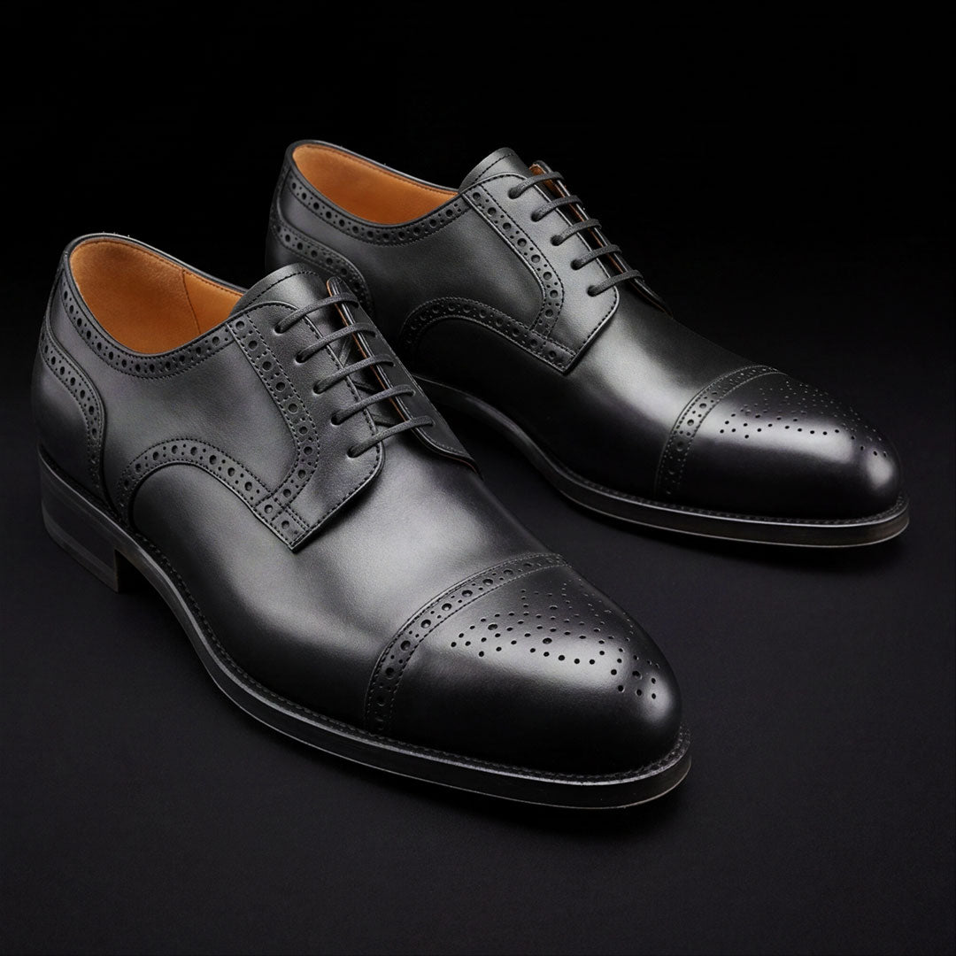 The Wayfarer – Black Calf Leather Oxford | Leather Shoe