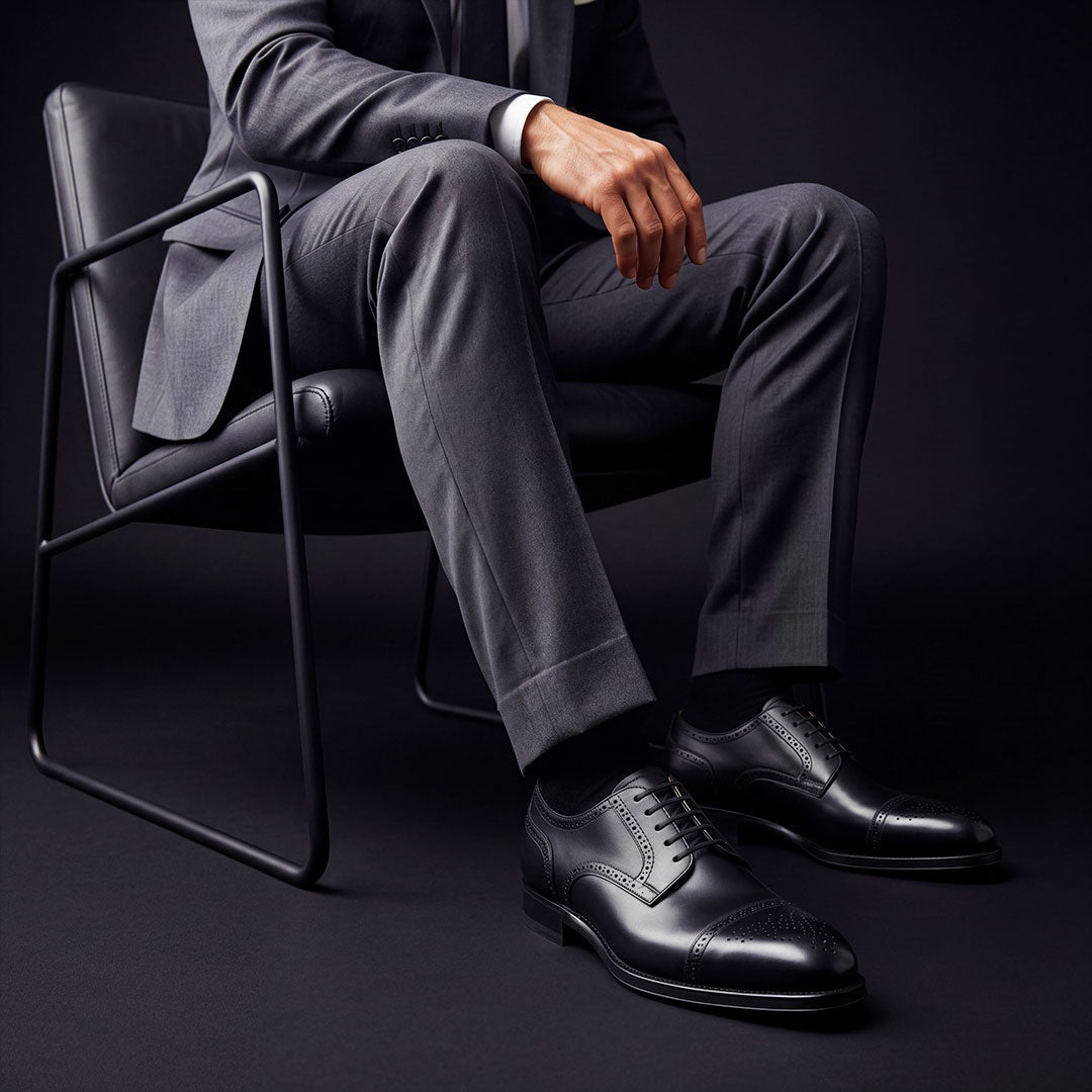 The Wayfarer – Black Calf Leather Oxford | Leather Shoe