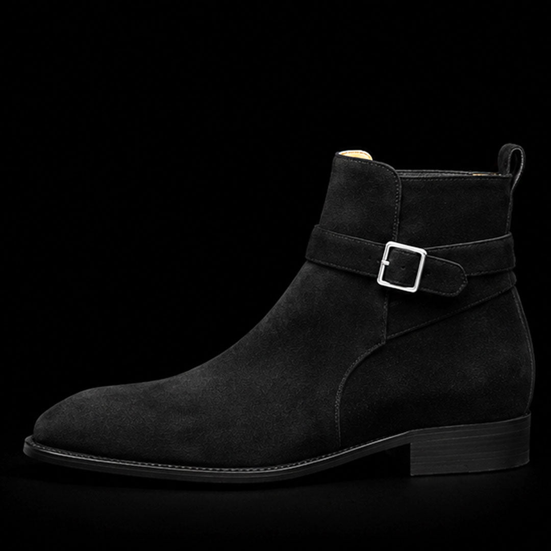 The Graulhet – Black Suede Jodhpur Ankle Boots | Leather Shoe
