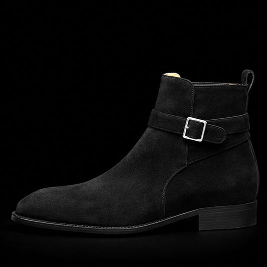 The Graulhet – Black Suede Jodhpur Ankle Boots | Leather Shoe