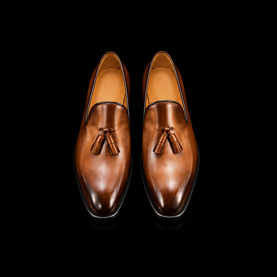 The Stingray – Brown Leather Chaplin Tassel Loafer | Leather Shoe
