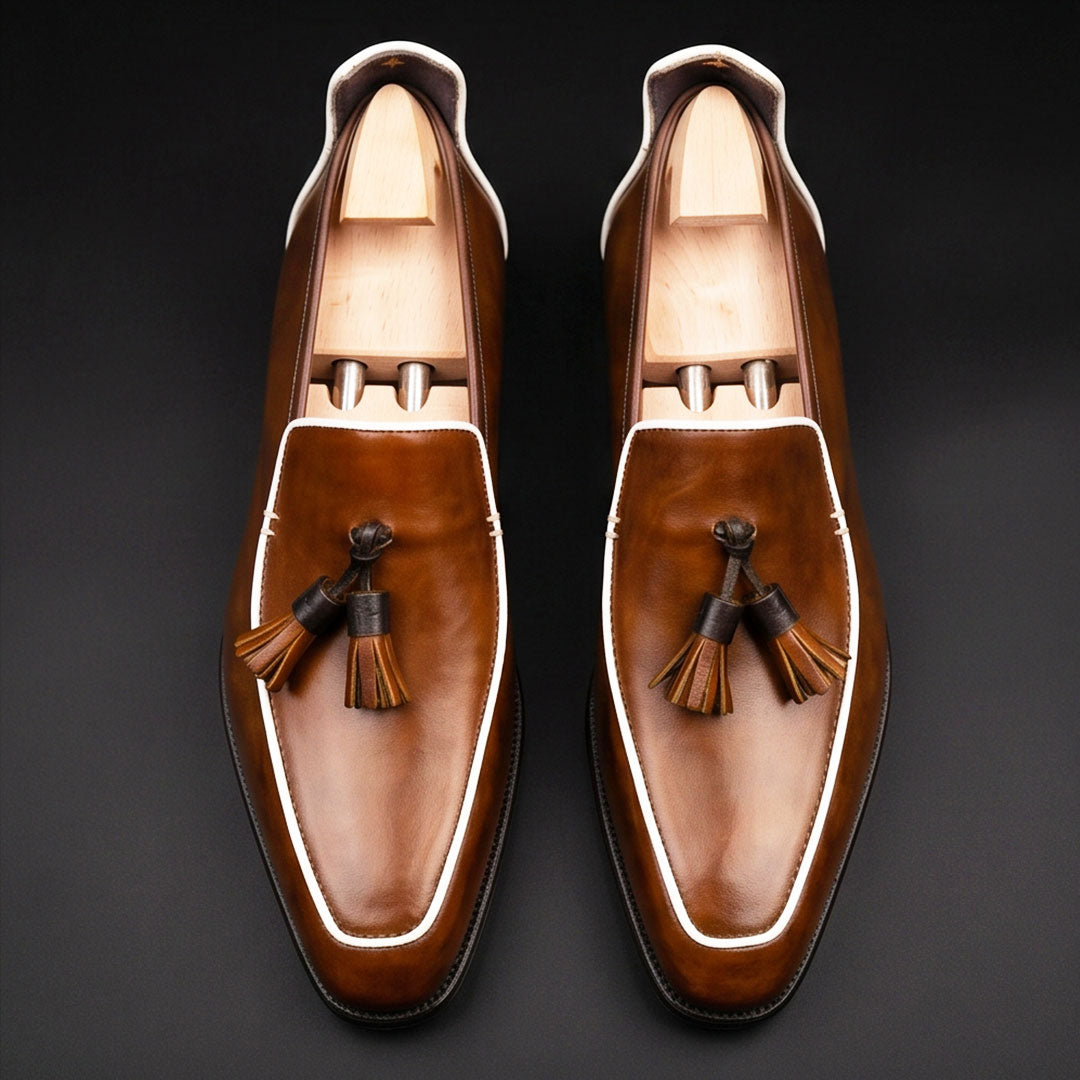 The Venice – Brown Tasseled Moccasin Loafer | Leather Shoe