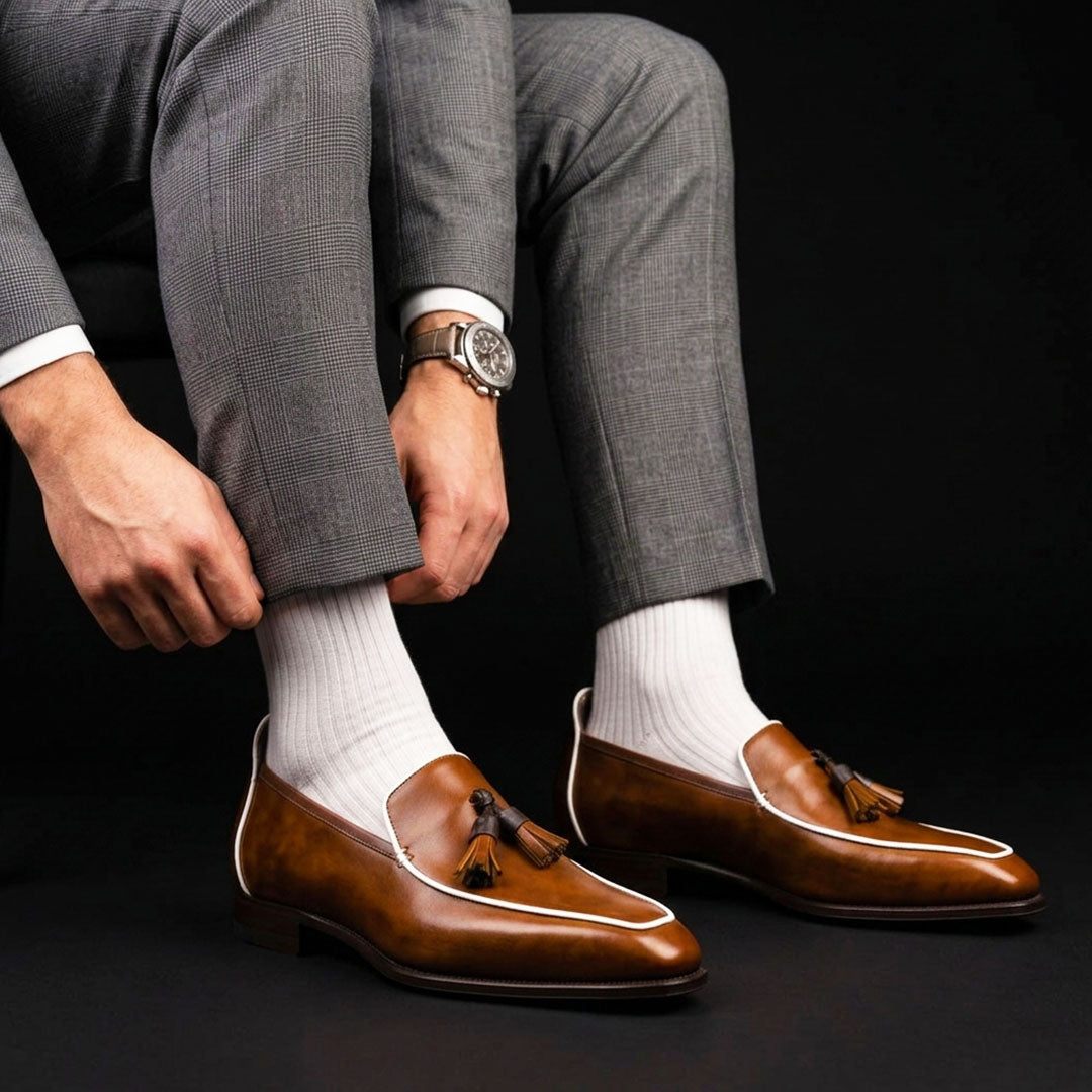 The Venice – Brown Tasseled Moccasin Loafer | Leather Shoe