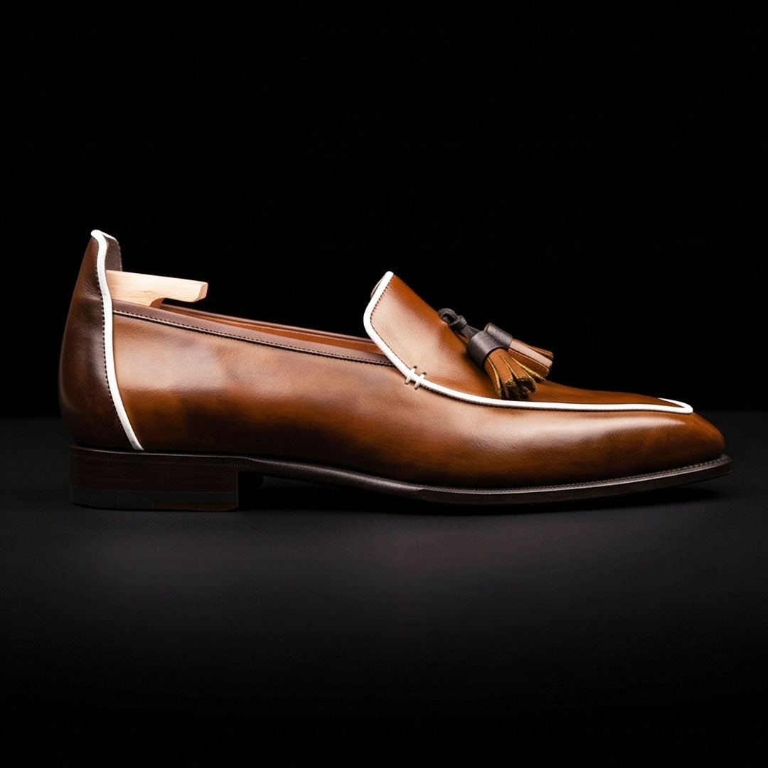 The Venice – Brown Tasseled Moccasin Loafer | Leather Shoe
